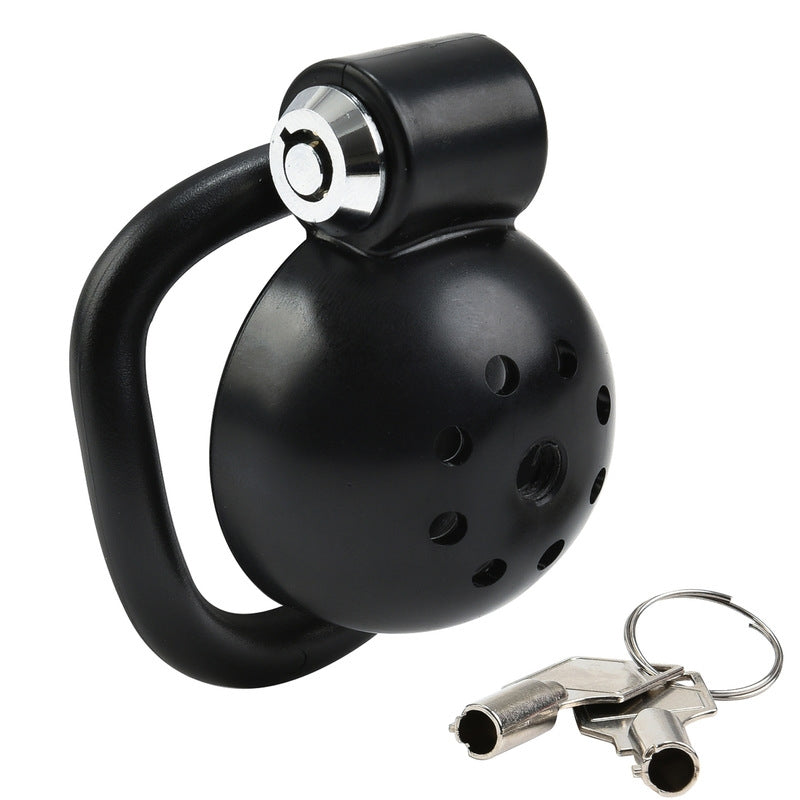 Cage Round Lock 4 x 3.5 cm Noire