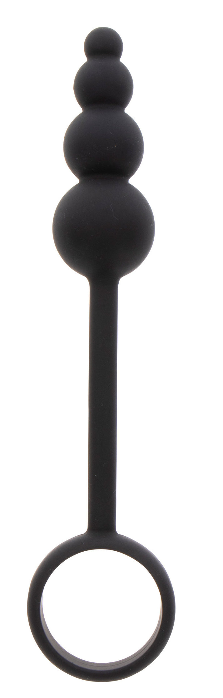 Cockring Plug anal Beads Ring 8.5 x 3.5 cm Noir