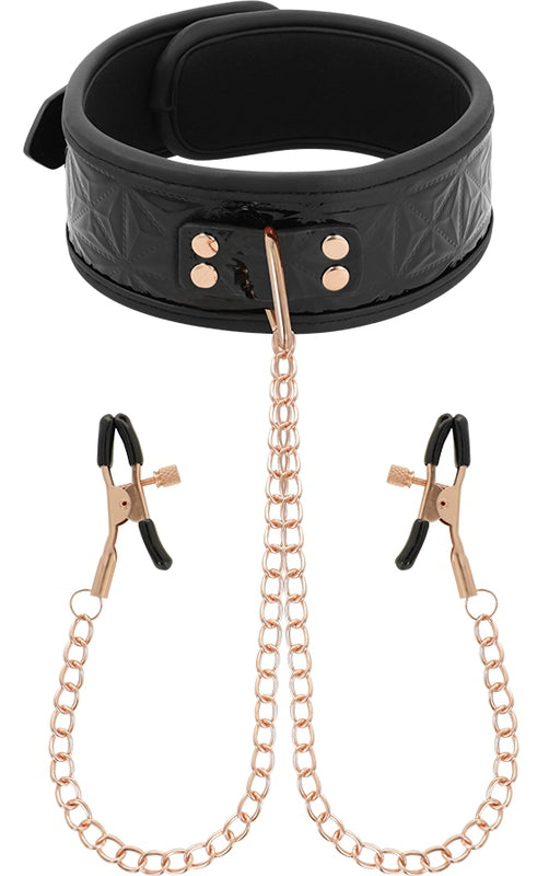Collier avec pince-tétons Begme Noir
