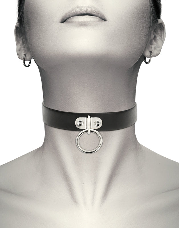 Collier Coquette avec Anneau Noir
