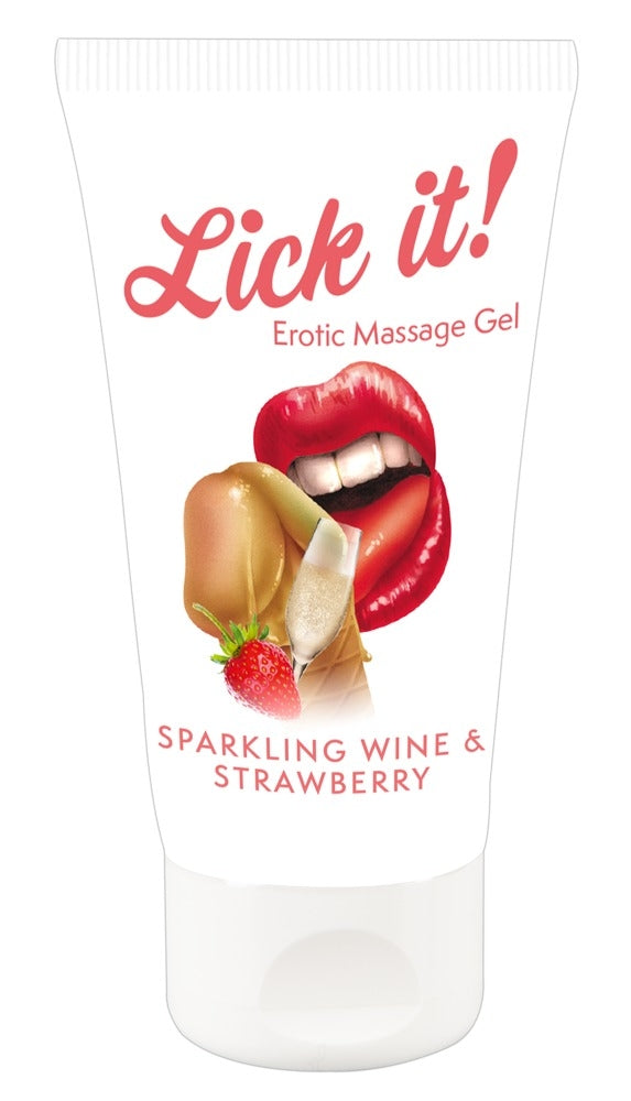 Gel de Massage Vin Pétillant & Fraise 50ml