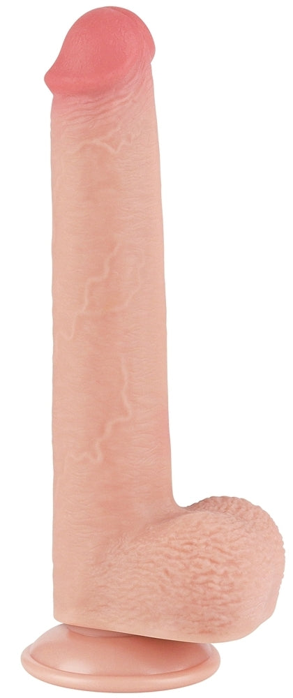 Gode avec Bourses Sliding Skin 17 x 3.5cm