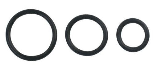 Lot de 3 cockrings noirs