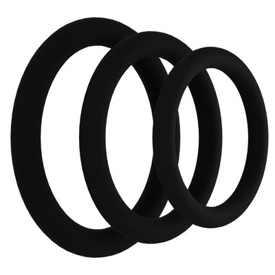 Lot de 3 Cockrings Tri-Pack Gasket Noirs