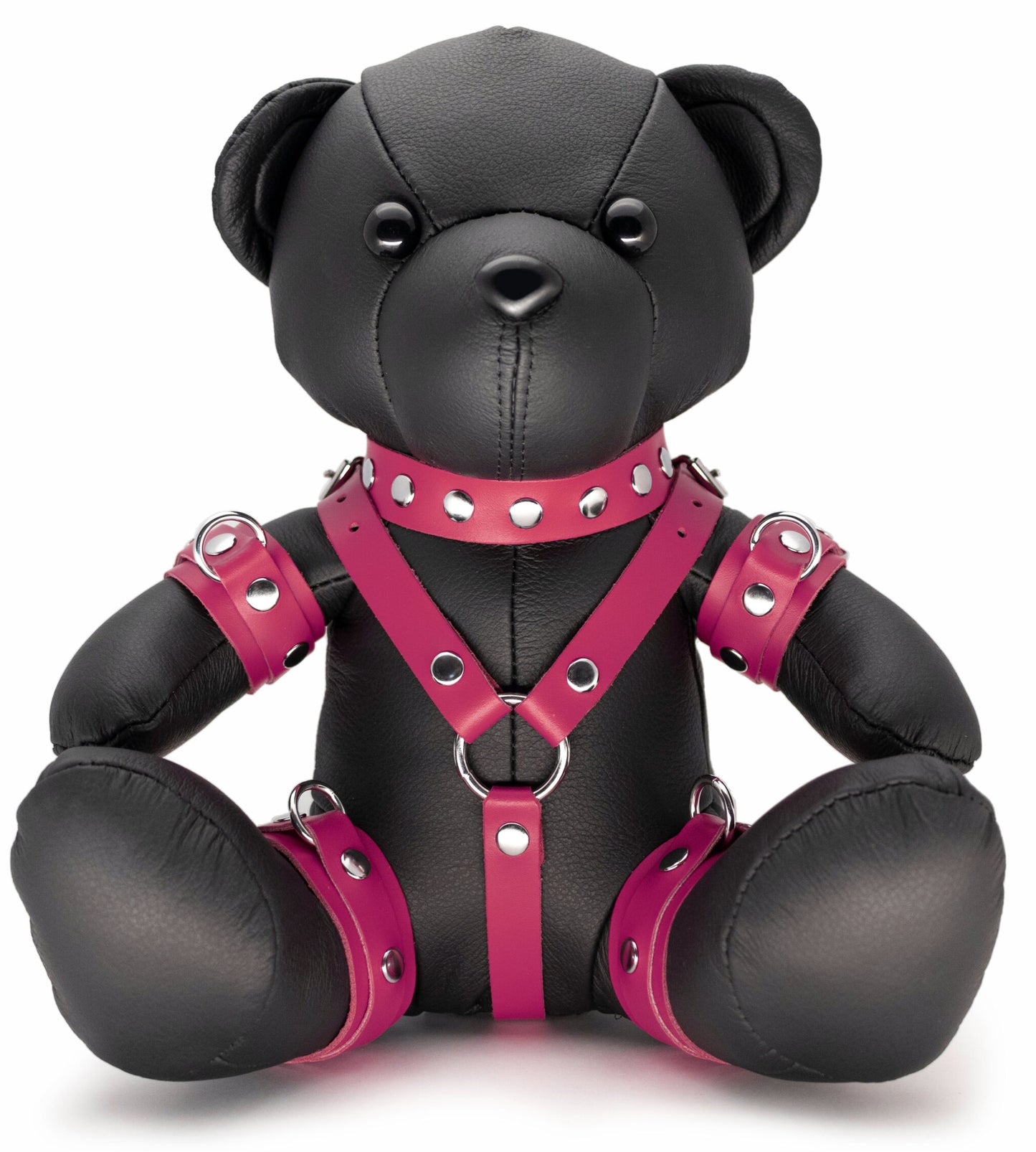 Ours en cuir EDDY The BDSM Teddy Bear Rose + Boite