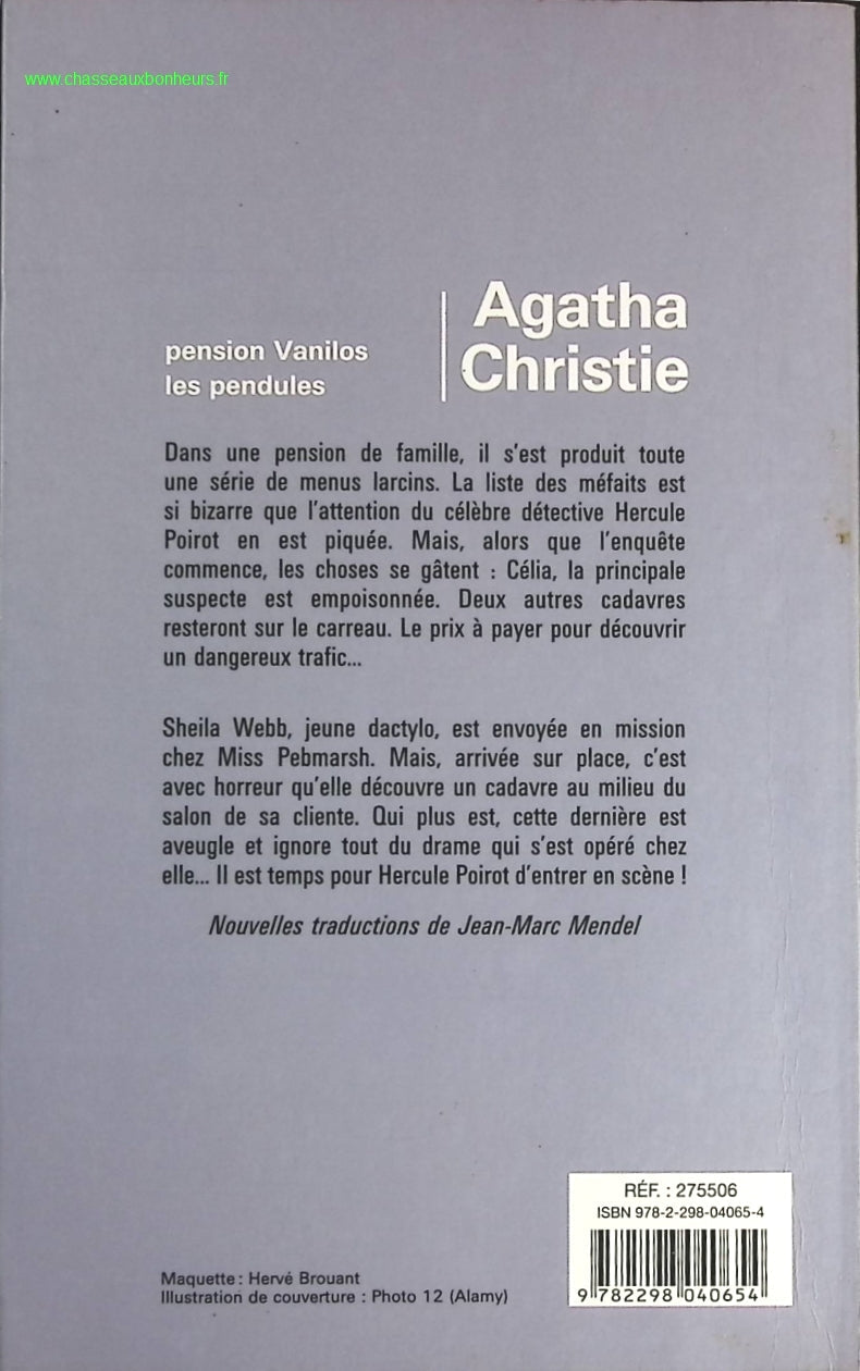 Pension Vanilos - Les Pendules - Agatha Christie - livre