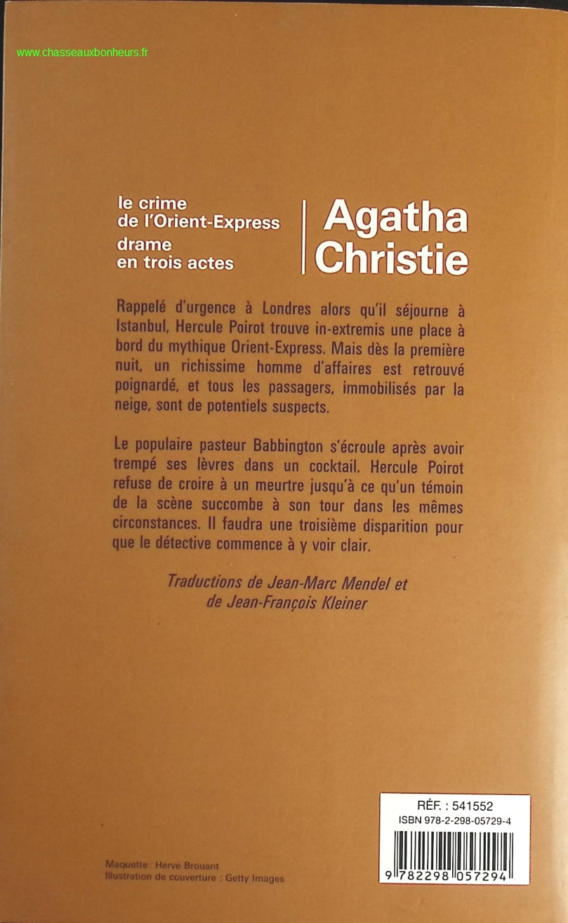 Le Crime de l'Orient-Express - Drame en trois actes - Agatha Christie - livre