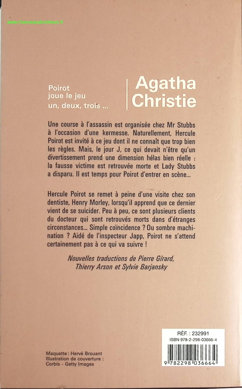 Poirot joue le jeu - un deux ,trois - Agatha Christie - livre
