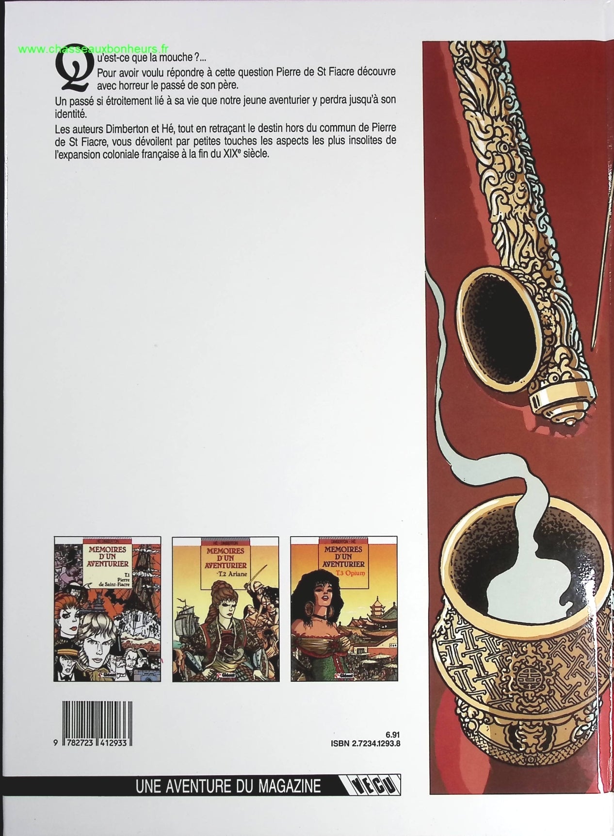 Opium tome 3 - Mémoires d'un aventurier - François Dimberton Dominique Hé - livre BD