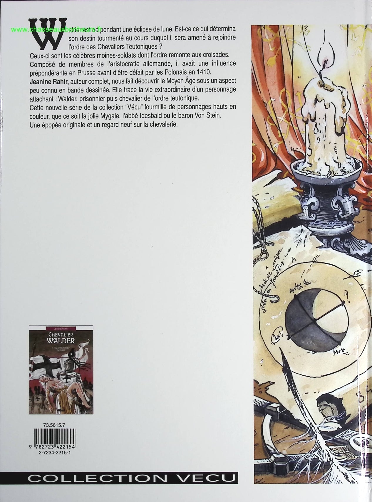 Chevalier Walder, tome 1, Le prisonnier de Dieu - Jeanine Rahir - livre BD