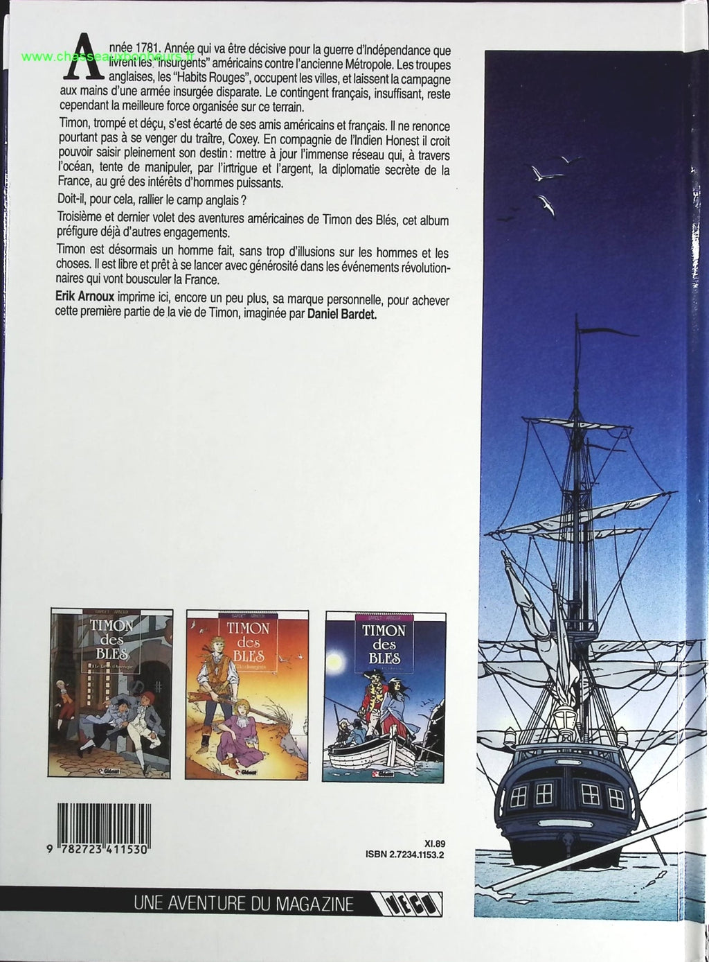 L'Habit rouge tome 3 - Timon des Blés - Daniel Bardet Erik Arnoux - livre BD