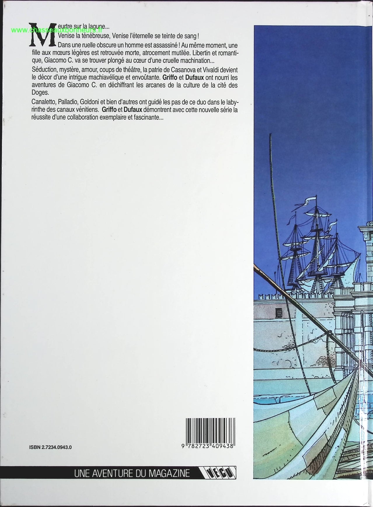 Le Masque Dans La Bouche D'ombre tome 1 - Giacomo - Jean Dufaux Griffo - livre BD