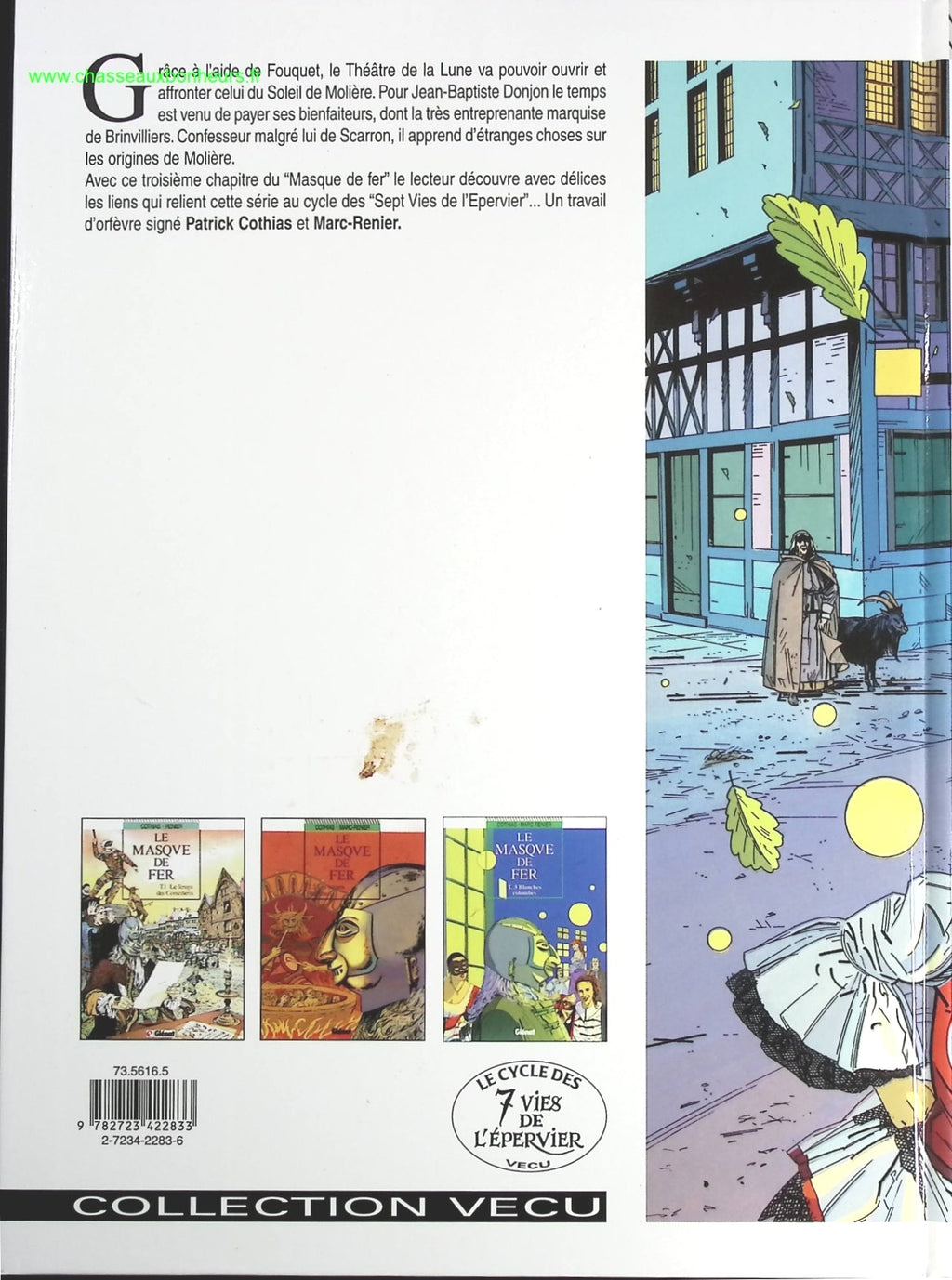 Blanches colombes tome 3 - Le Masque de fer - Marc-Rénier, Patrick Cothias - livre BD