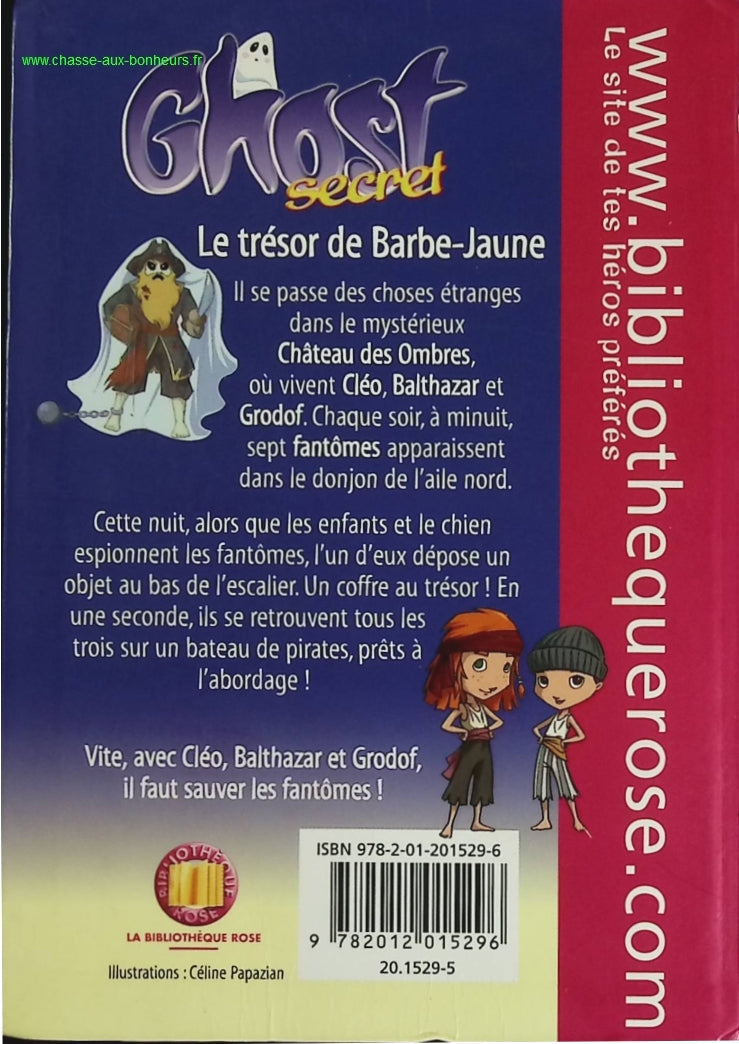 Ghost Secret Tome 2 - Le Trésor De Barbe-Jaune - Bibliothèque Rose - livre