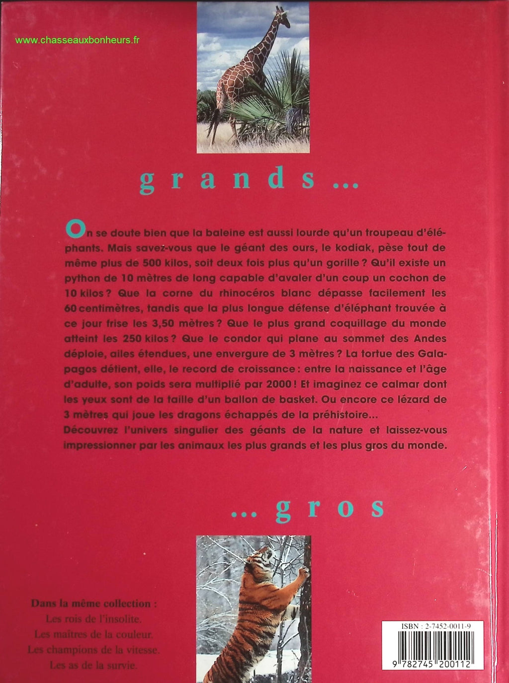Les Géants De La Nature - Les Animaux Les Plus Grands - livre
