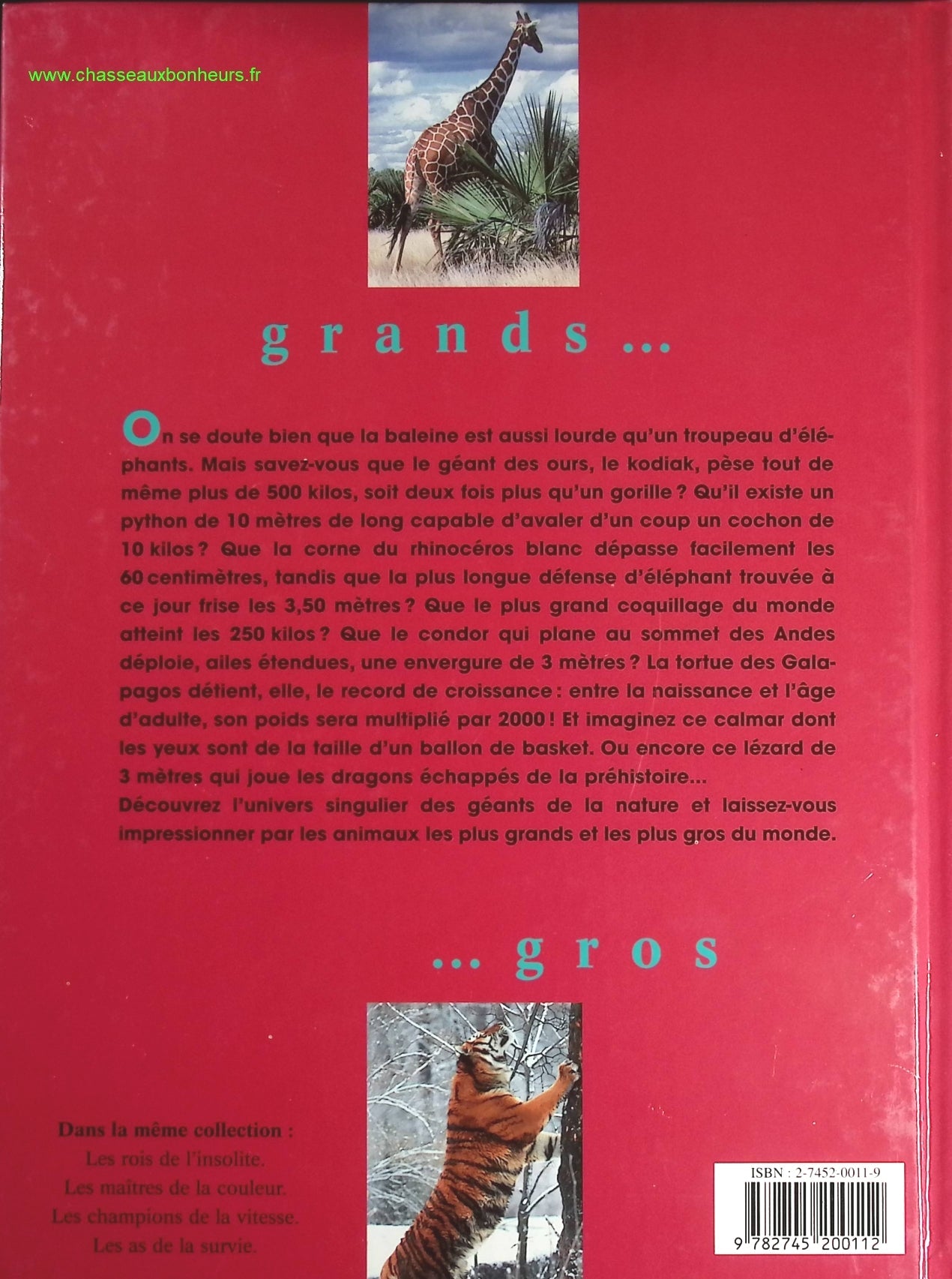 Les Géants De La Nature - Les Animaux Les Plus Grands - livre