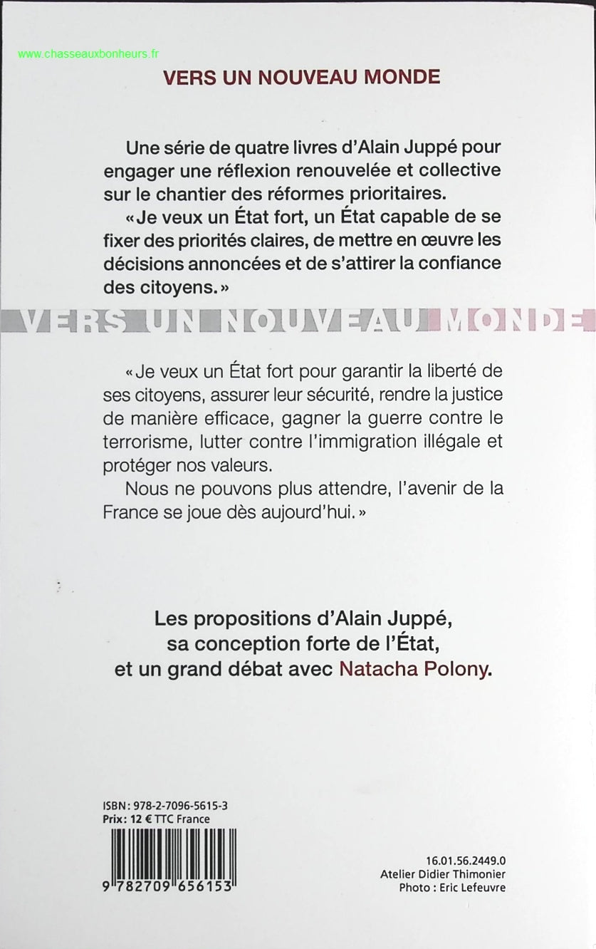 Pour un État fort - Alain Juppé - livre