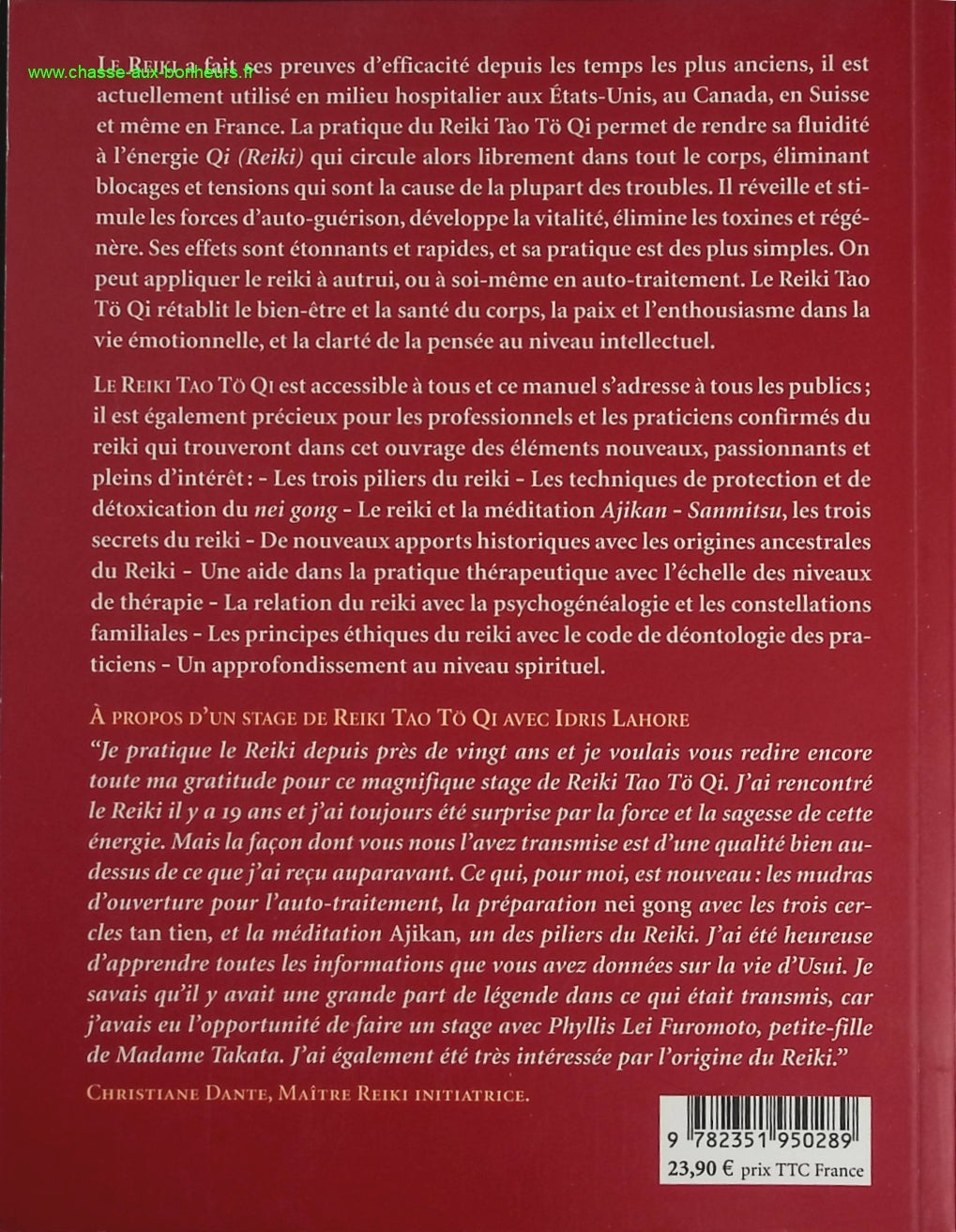 Reiki - Tao Tö Qi - Les origines ancestrales du reiki - Idris Lahore - livre