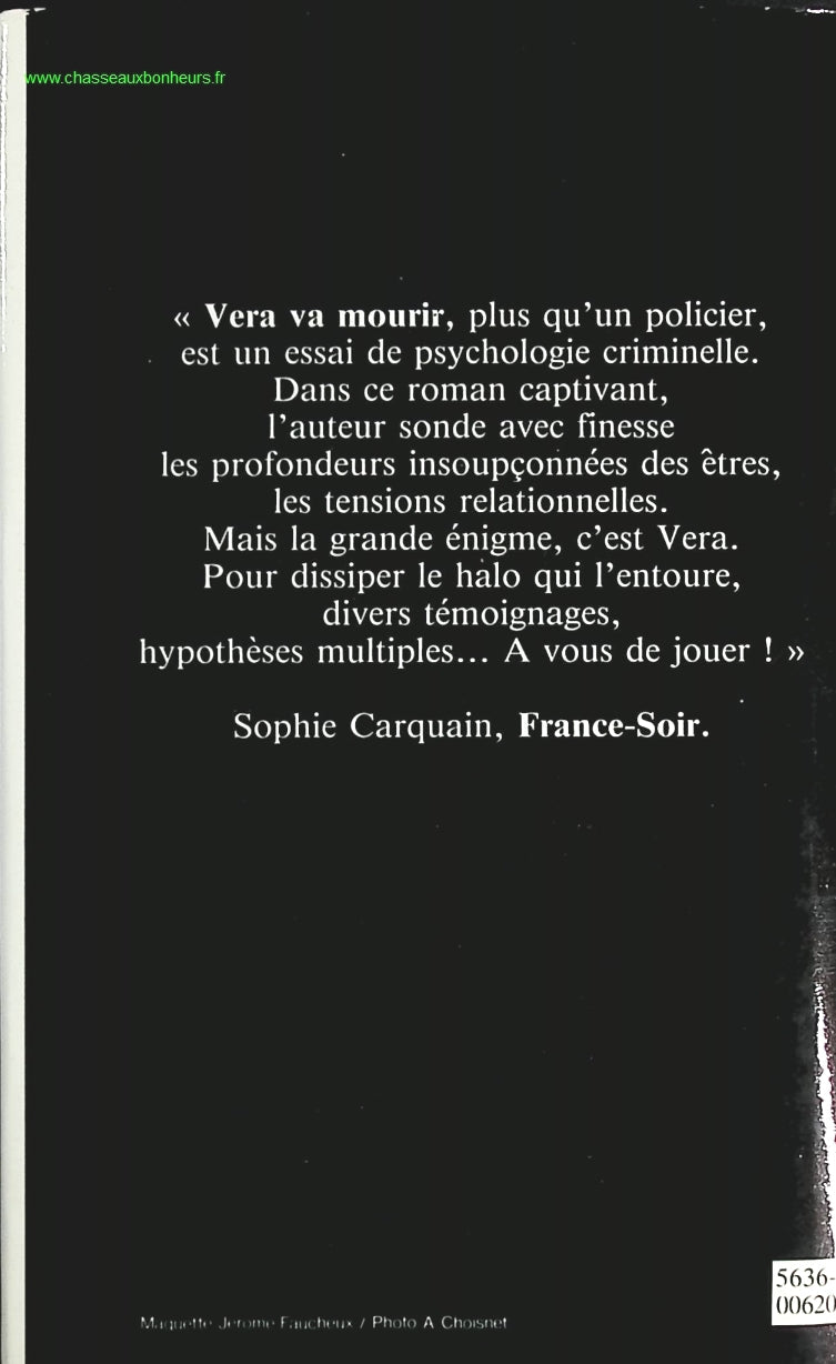 Vera Va Mourir - Ruth Rendell - livre