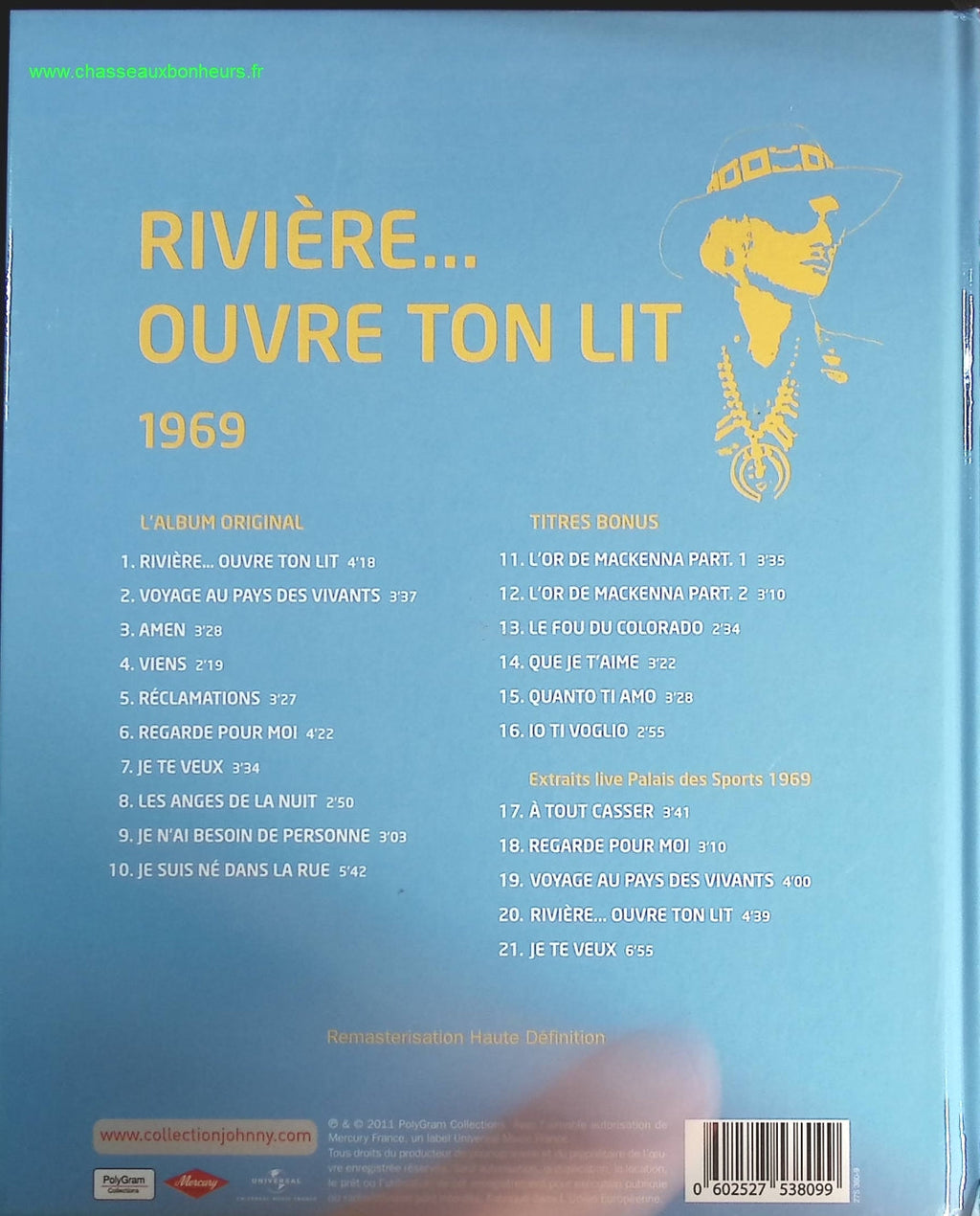 Rivière ouvre ton lit 1969 - Collection Officielle édition illustrée - Johnny Hallyday - CD