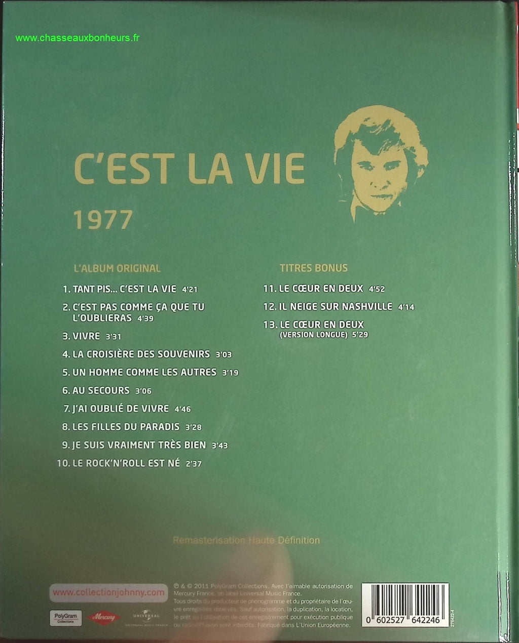C'est la vie 1977 - Collection Officielle édition illustrée - Johnny Hallyday - CD