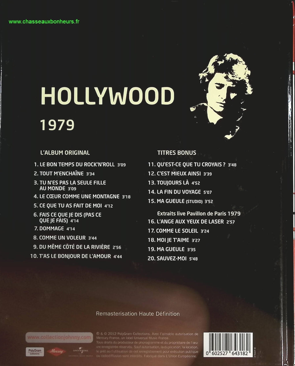 Hollywood 1979 - Collection Officielle édition illustrée - Johnny Hallyday - CD