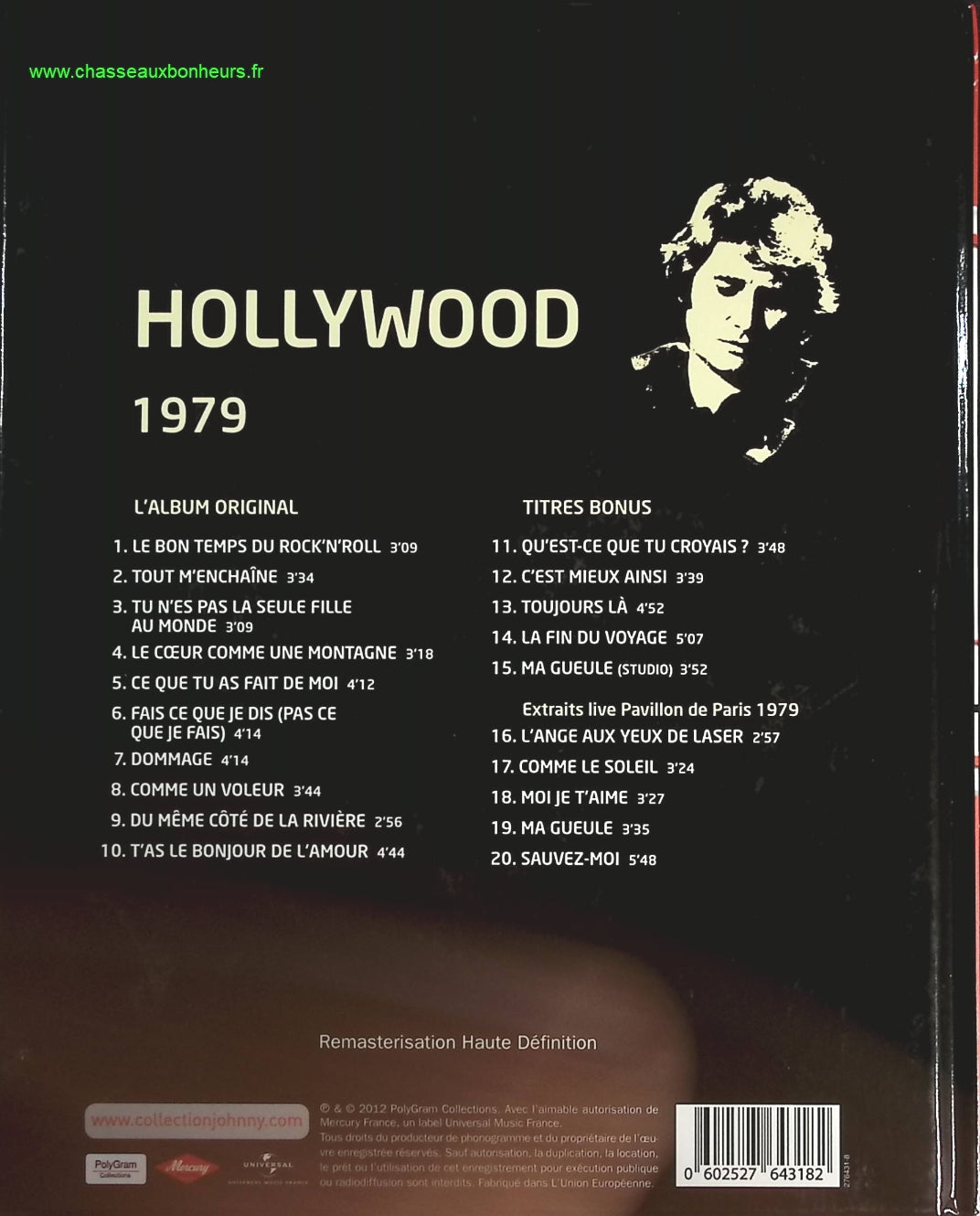 Hollywood 1979 - Collection Officielle édition illustrée - Johnny Hallyday - CD