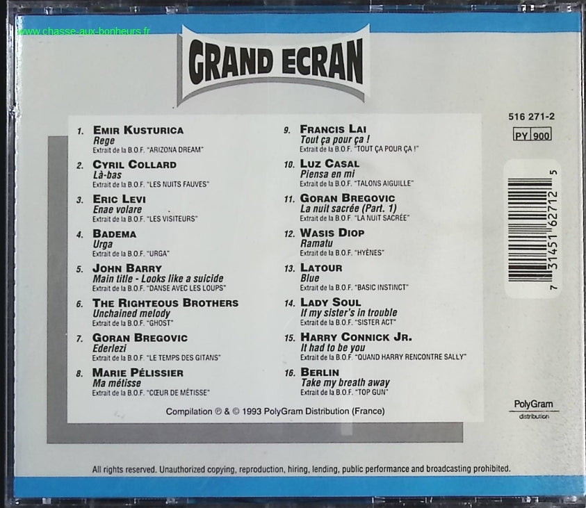 Grand Ecran - Artistes divers - CD