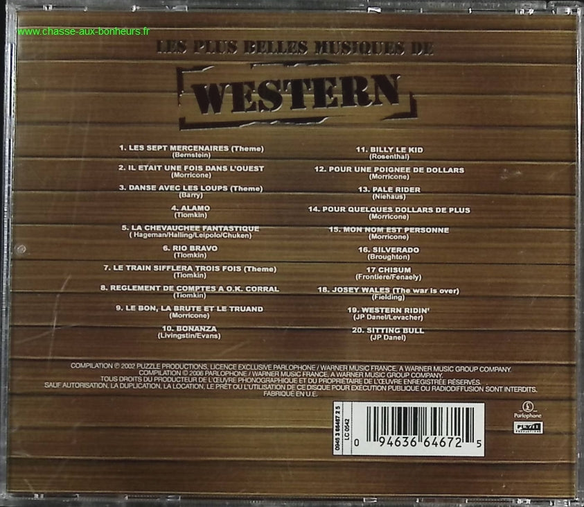 Les Plus Belles Musiques de Western - Multi-Artistes - CD