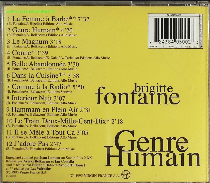 Genre humain - Brigitte Fontaine - CD