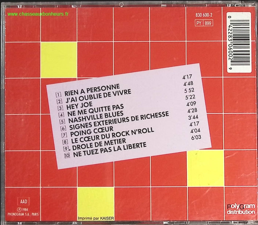 en Concert Zenith 84 - Johnny Hallyday - CD