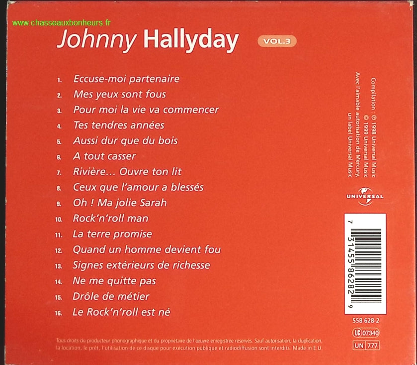 Volume 3 - Johnny Hallyday - CD