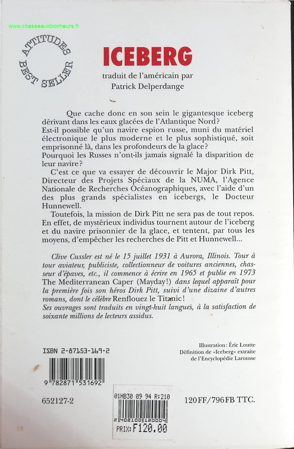 Iceberg - Clive Cussler - livre