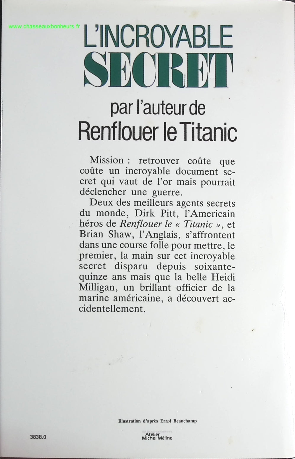 L'incroyable secret - Clive Cussler - livre