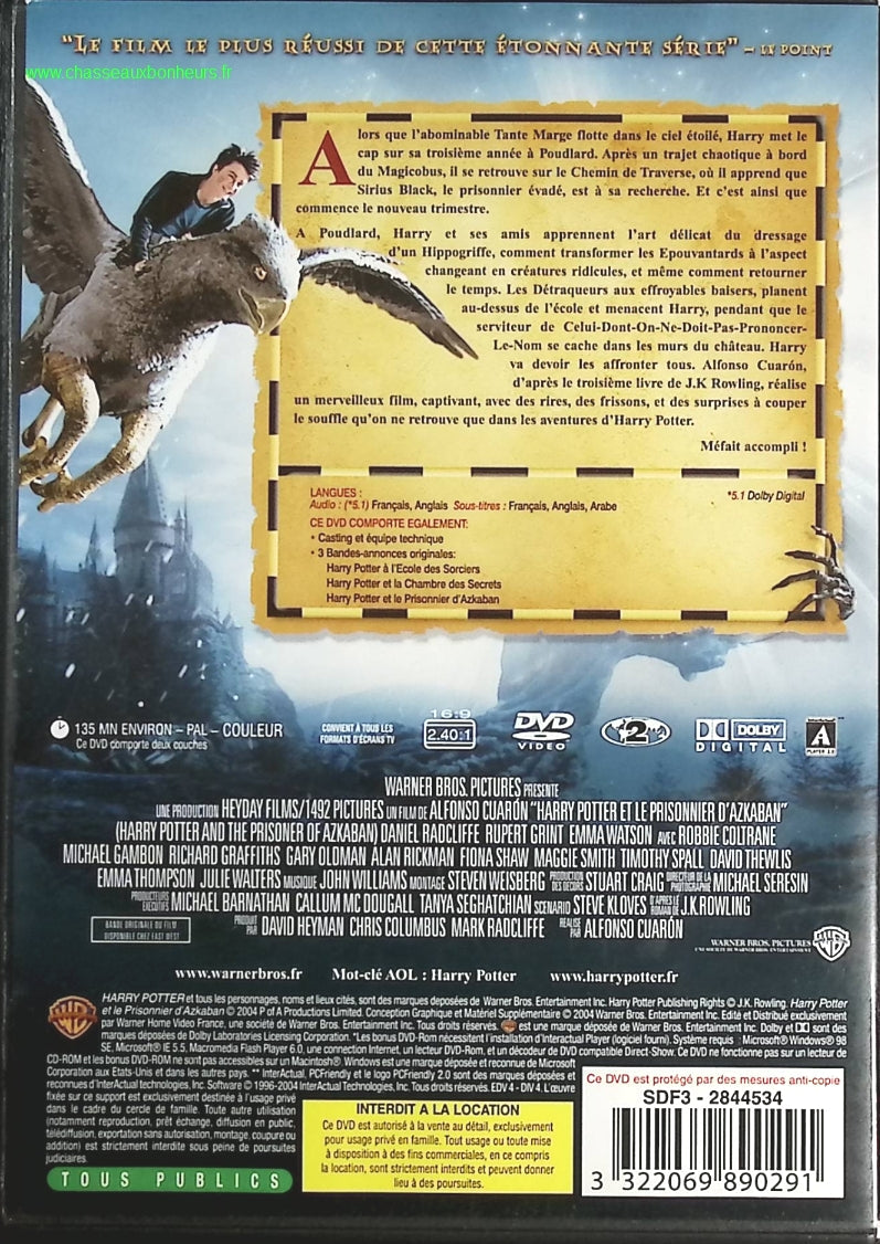 Harry Potter et Le Prisonnier d'Azkaban - Daniel Radcliffe - DVD