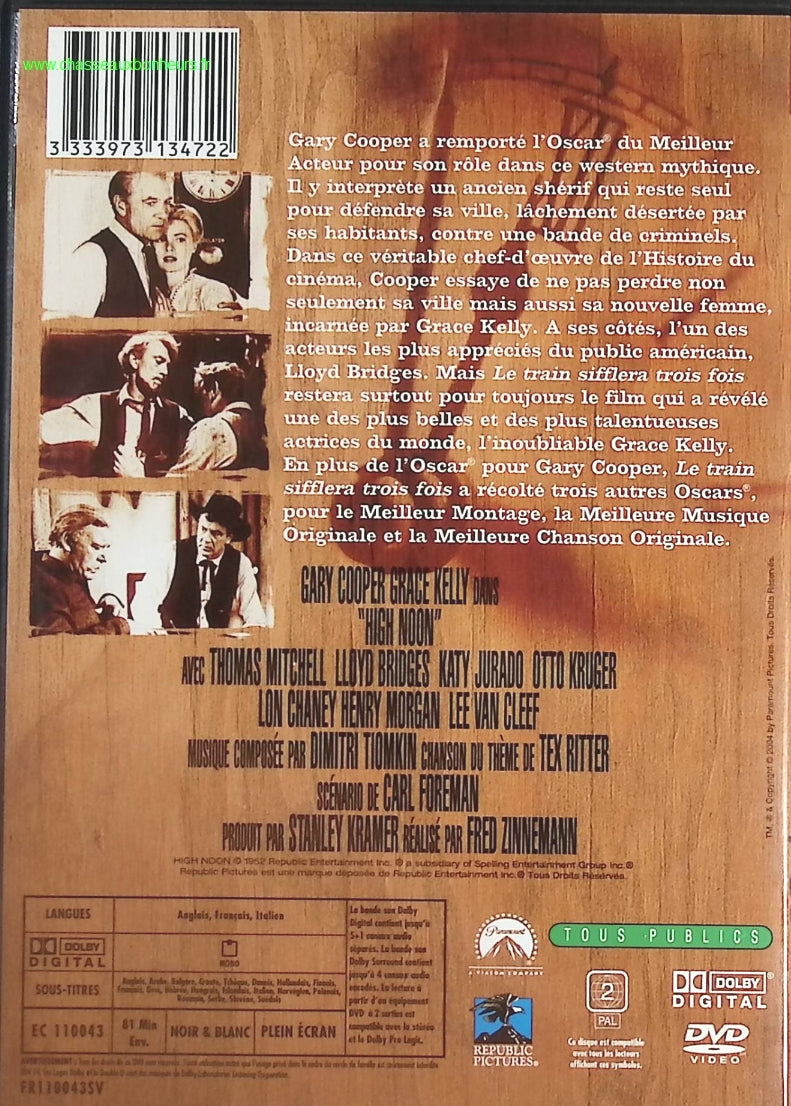 Le Train sifflera trois fois - Gary Cooper - DVD