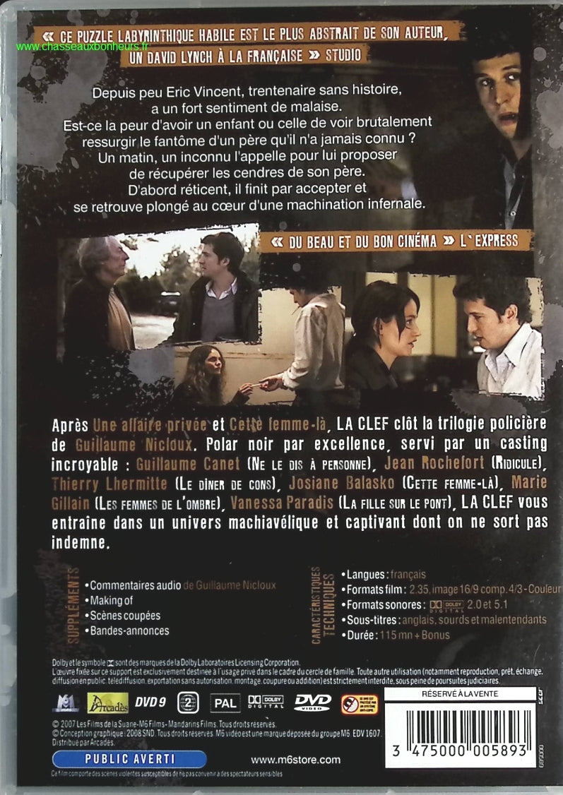La Clef - Guillaume Canet - DVD