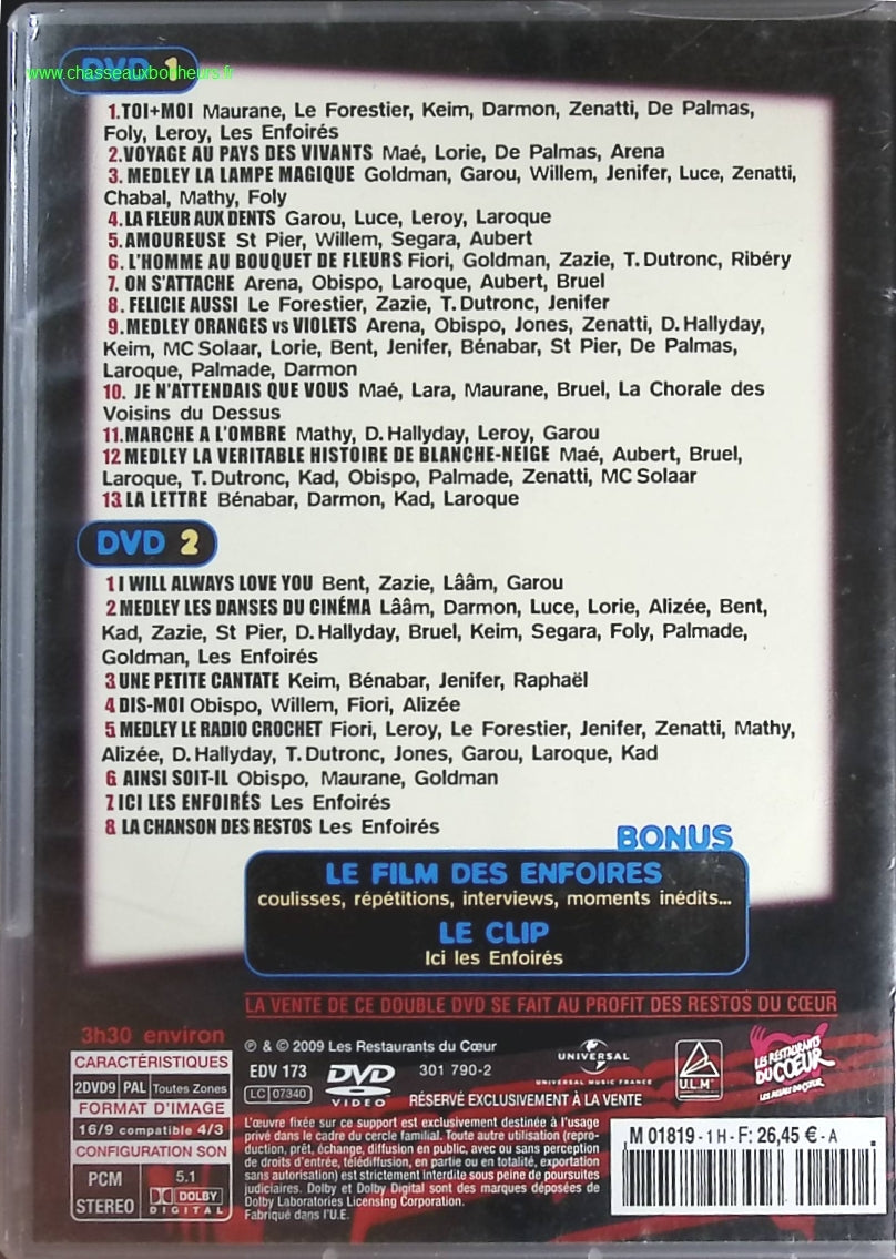 Les enfoirés font leur cinéma - Les Enfoirés - DVD