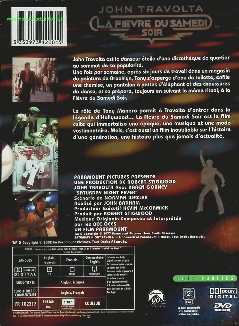 La Fièvre du Samedi soir - John Travolta - DVD