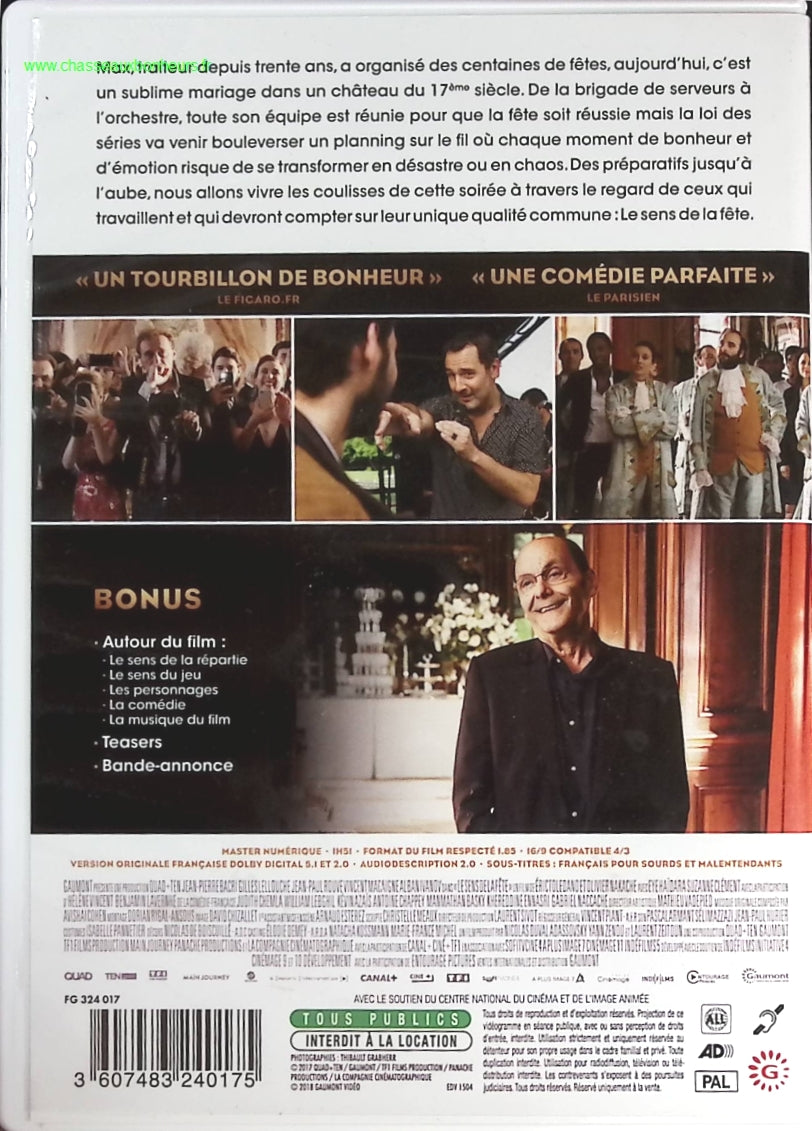Le Sens de la fête - Jean-Pierre Bacri - DVD