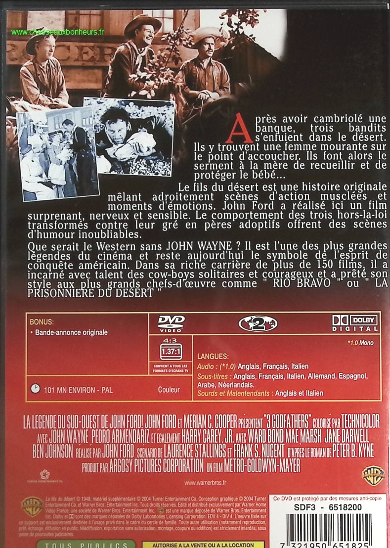 Le Fils du désert - John Wayne - DVD