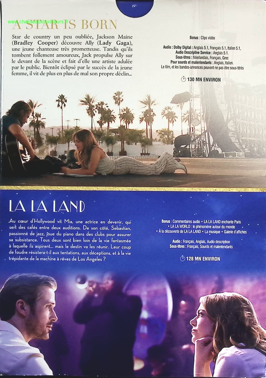 A Star is Born + La La Land - Lady Gaga Emma Stone - DVD