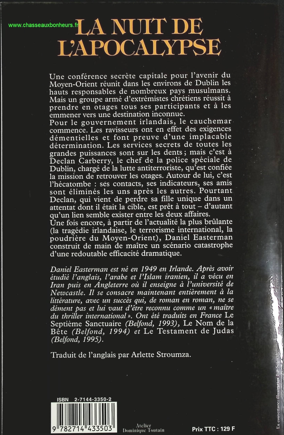 La Nuit de l'apocalypse - Daniel Easterman - livre