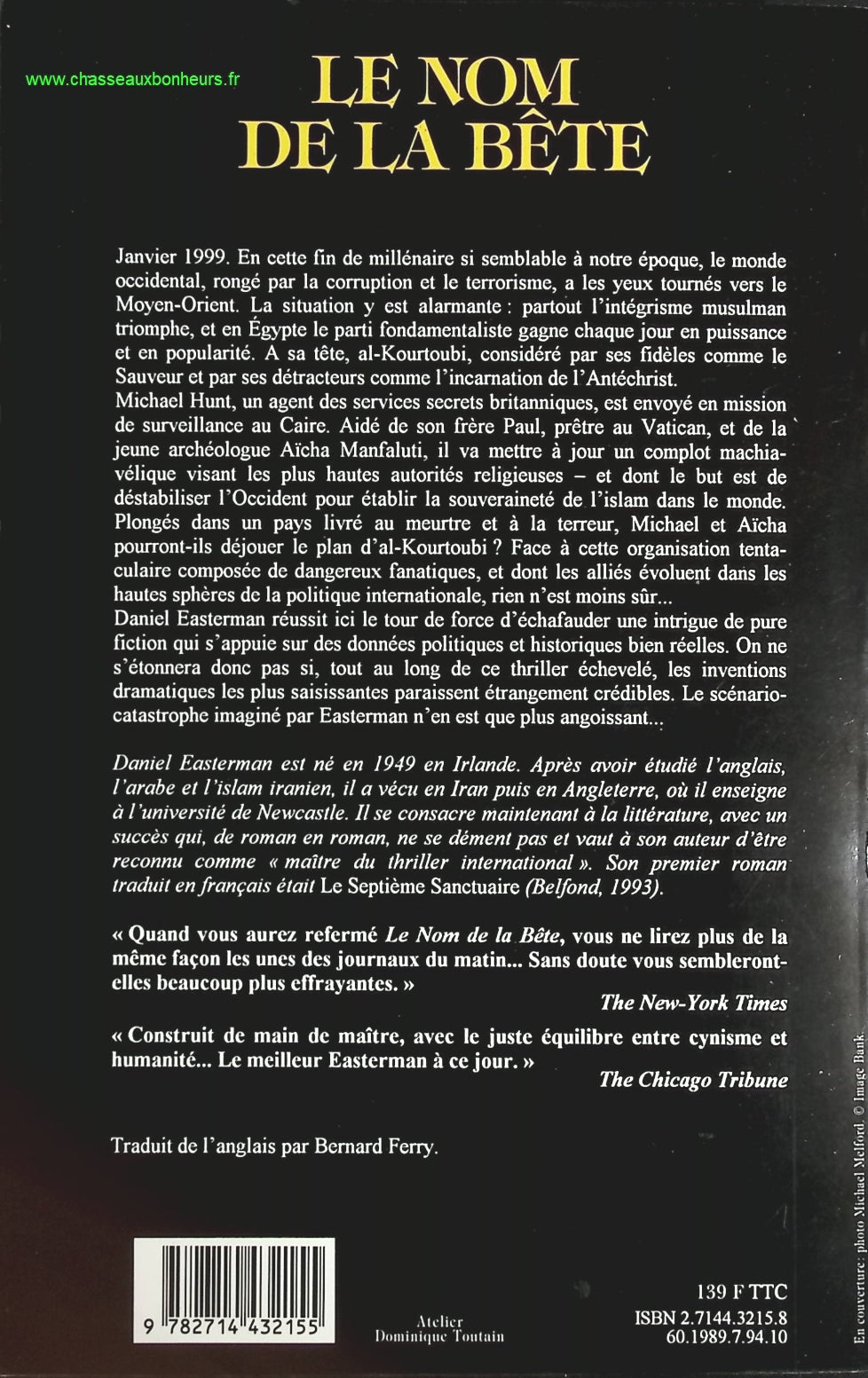 Le nom de la bête - Daniel Easterman - livre