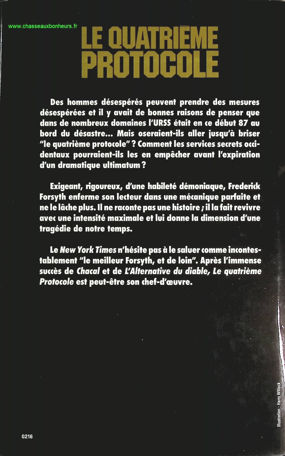 Le Quatrième Protocole - Frederick Forsyth - livre