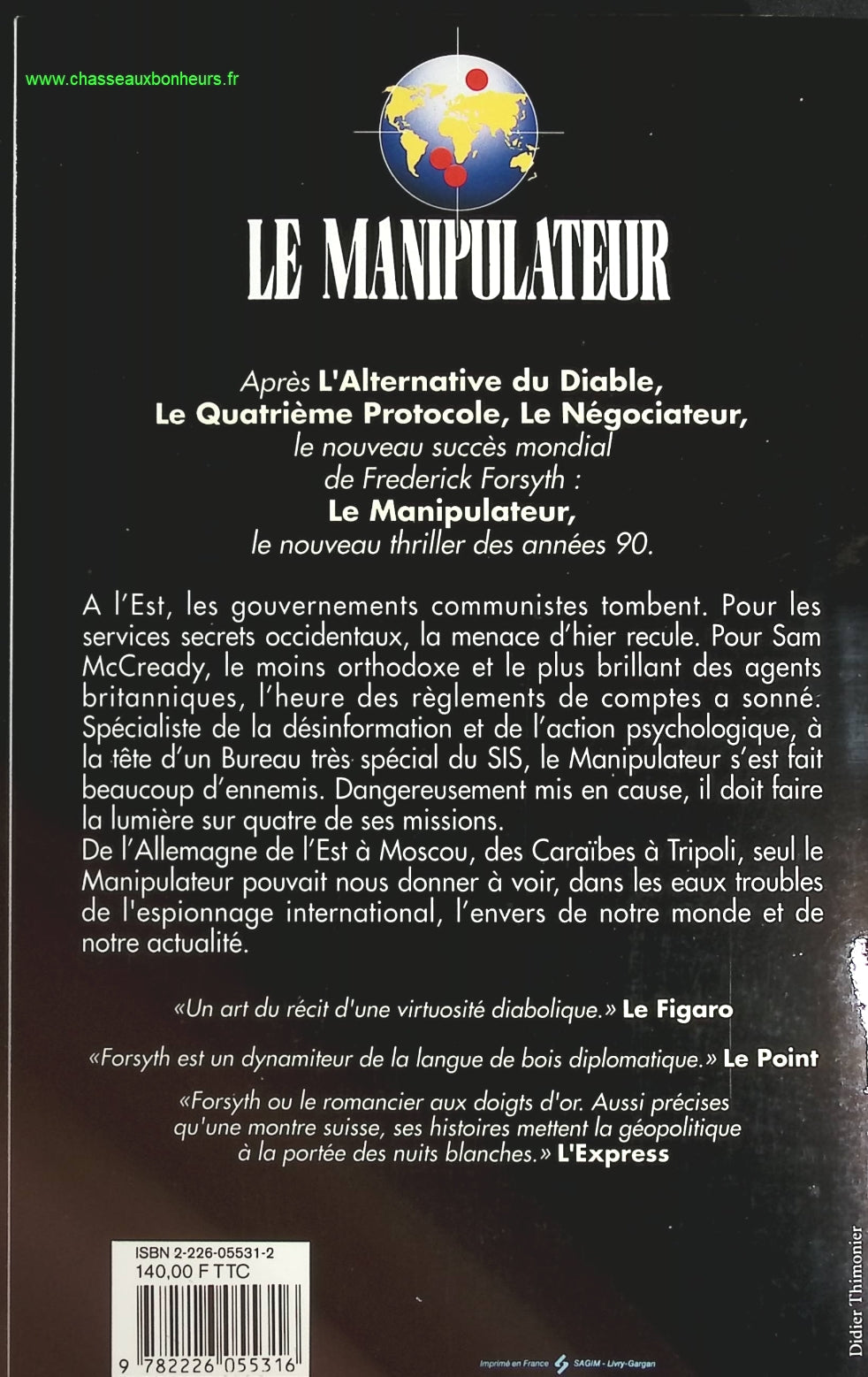 Le Manipulateur - Frederick Forsyth - livre