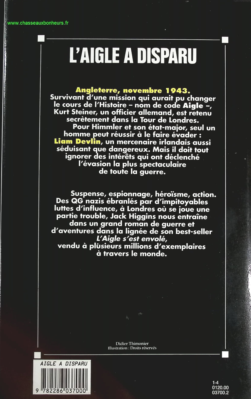 L'aigle a disparu - Jack Higgins - livre