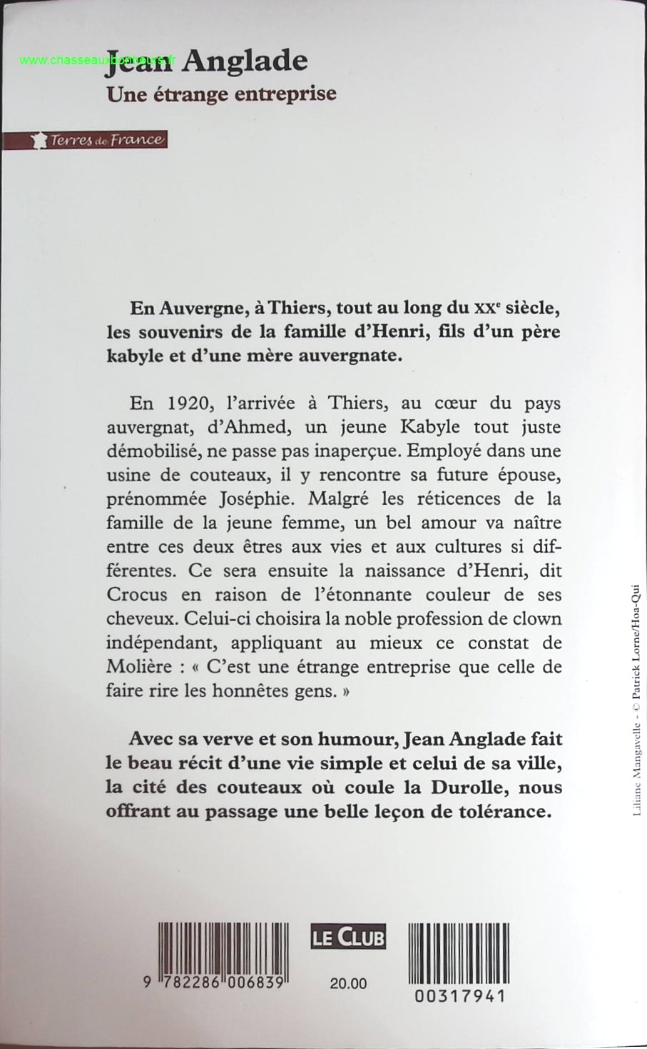 Une étrange entreprise - Jean Anglade - livre