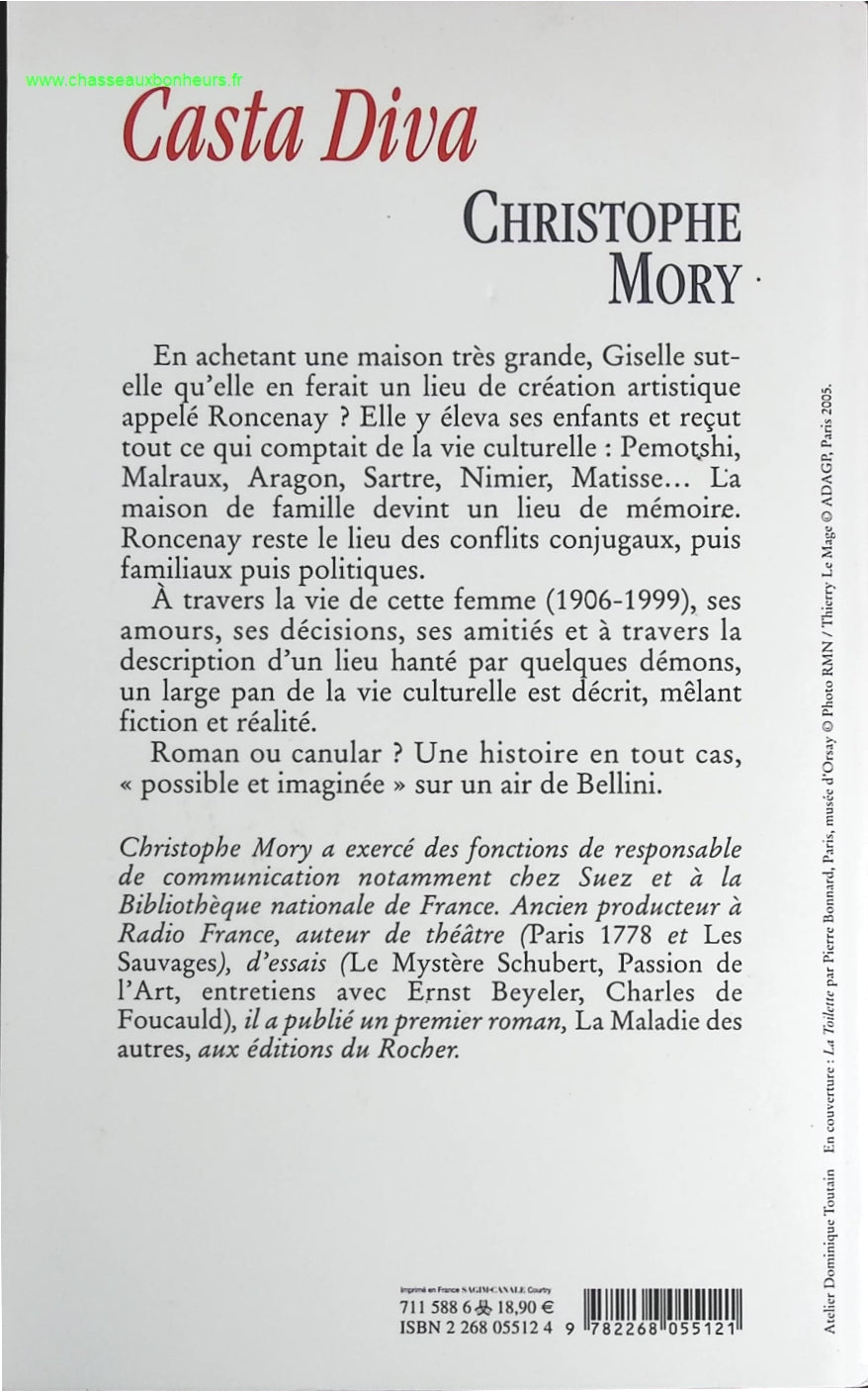 Casta Diva - Christophe Mory - livre