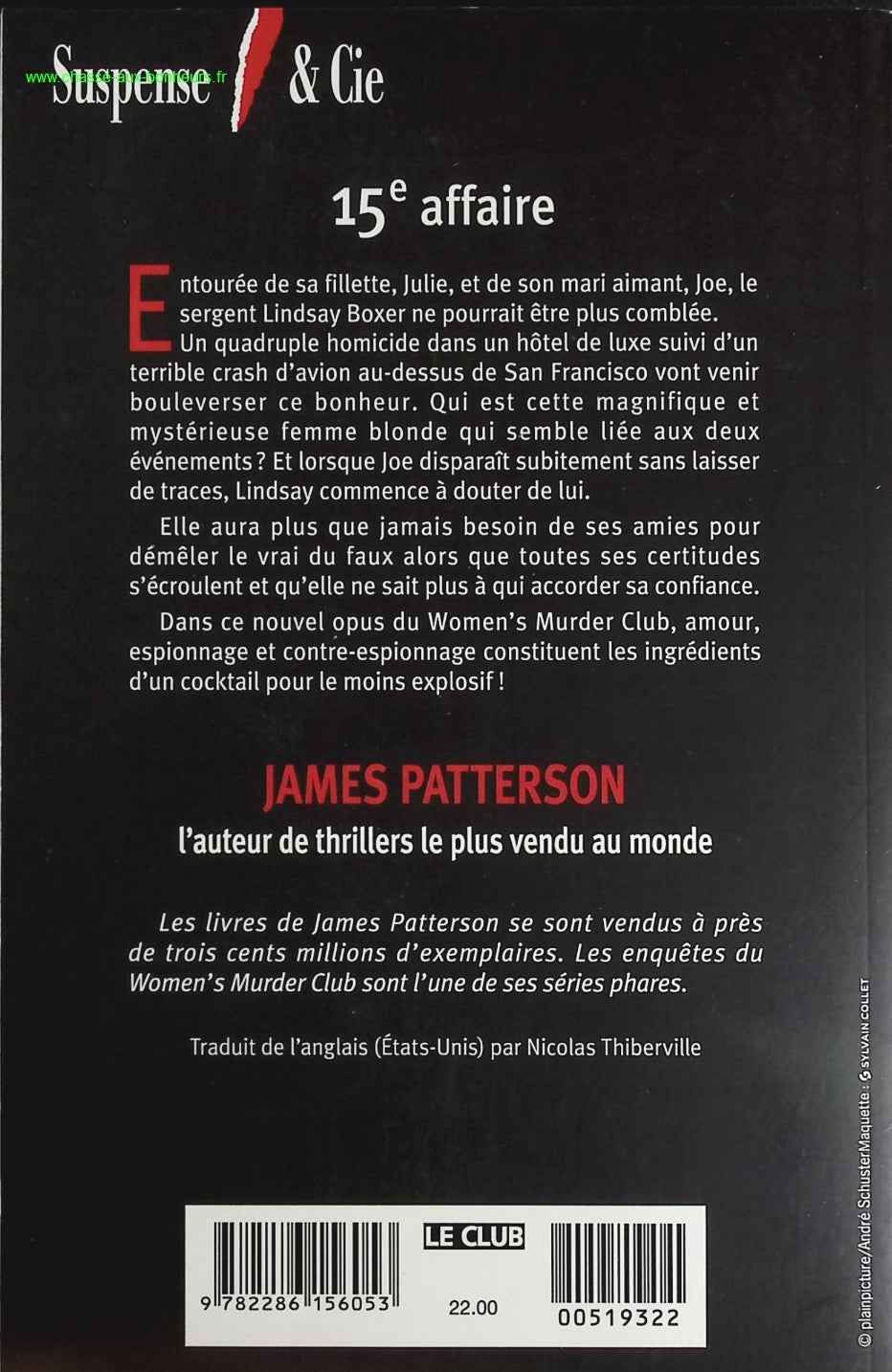 Le Women Murder Club - Tome 15 - Quinzième affaire - James Patterson - livre